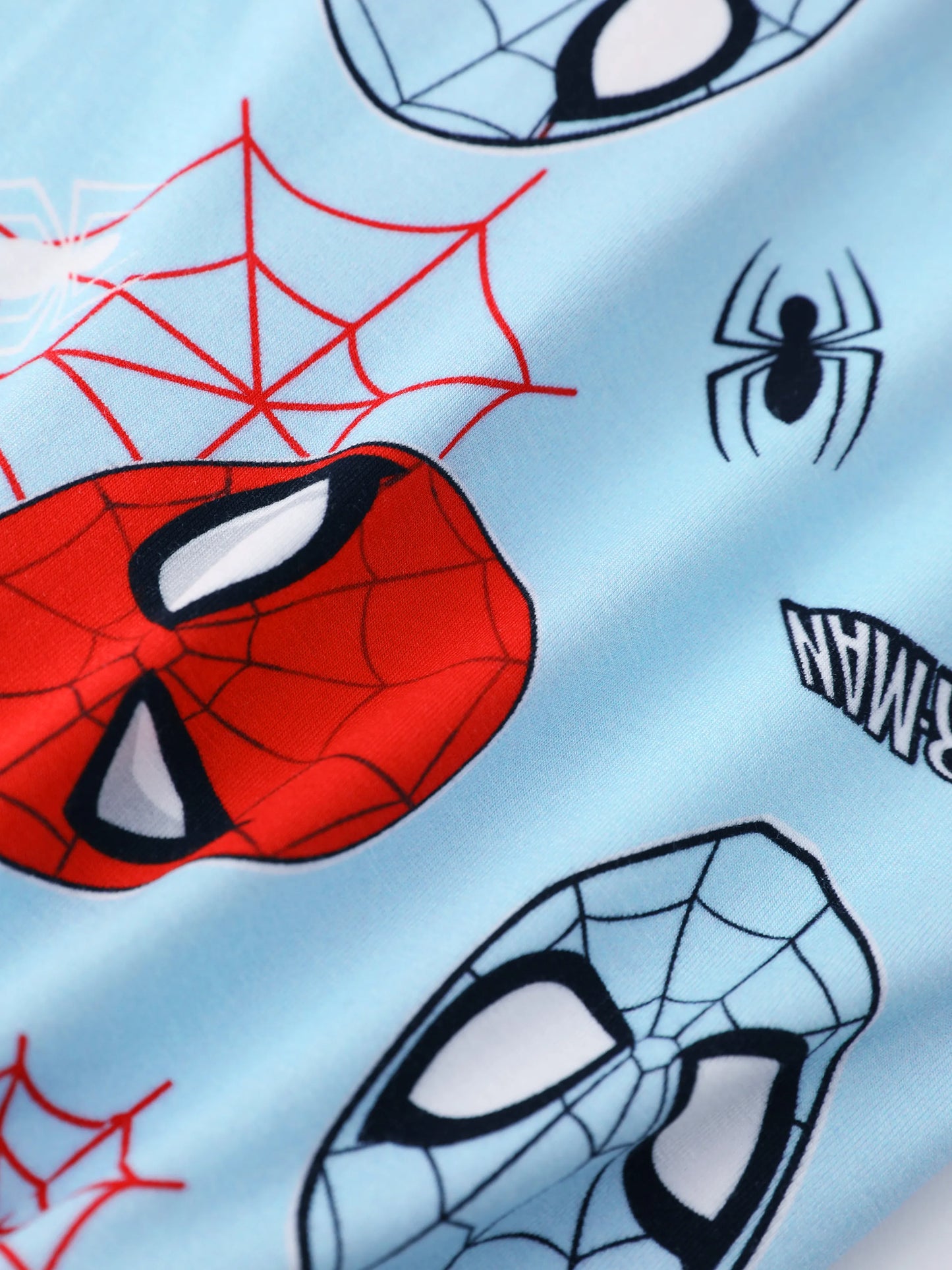 Marvel Bamboo Baby Boy/Girl Spider-Man 2-Way Zip Onesies Anti Slip Long-sleeve Footie Blue