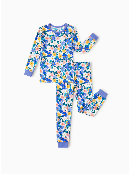 Christmas / Halloween Pajama 2-piece Bamboo Pajamas Set With Childlike Print for Baby / Toddler( Snug-Fitting) Violet