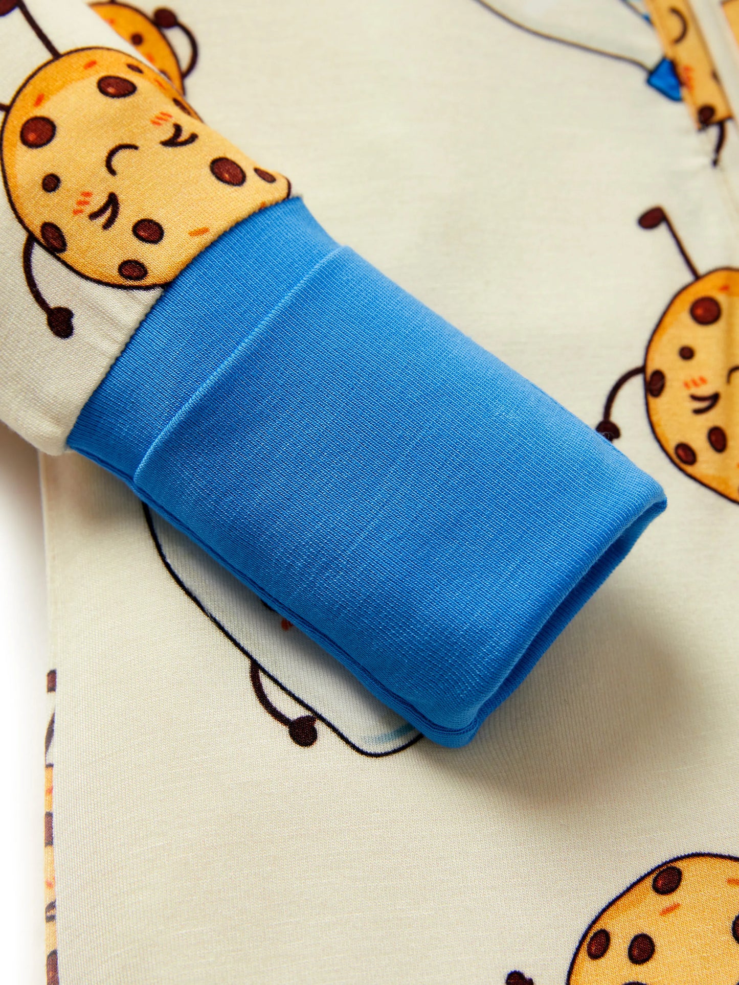 Bamboo Baby Boy/Girl Animal Printed 2-Way Zip Onesies Anti Slip Long-sleeve Footie with Hairband Blue