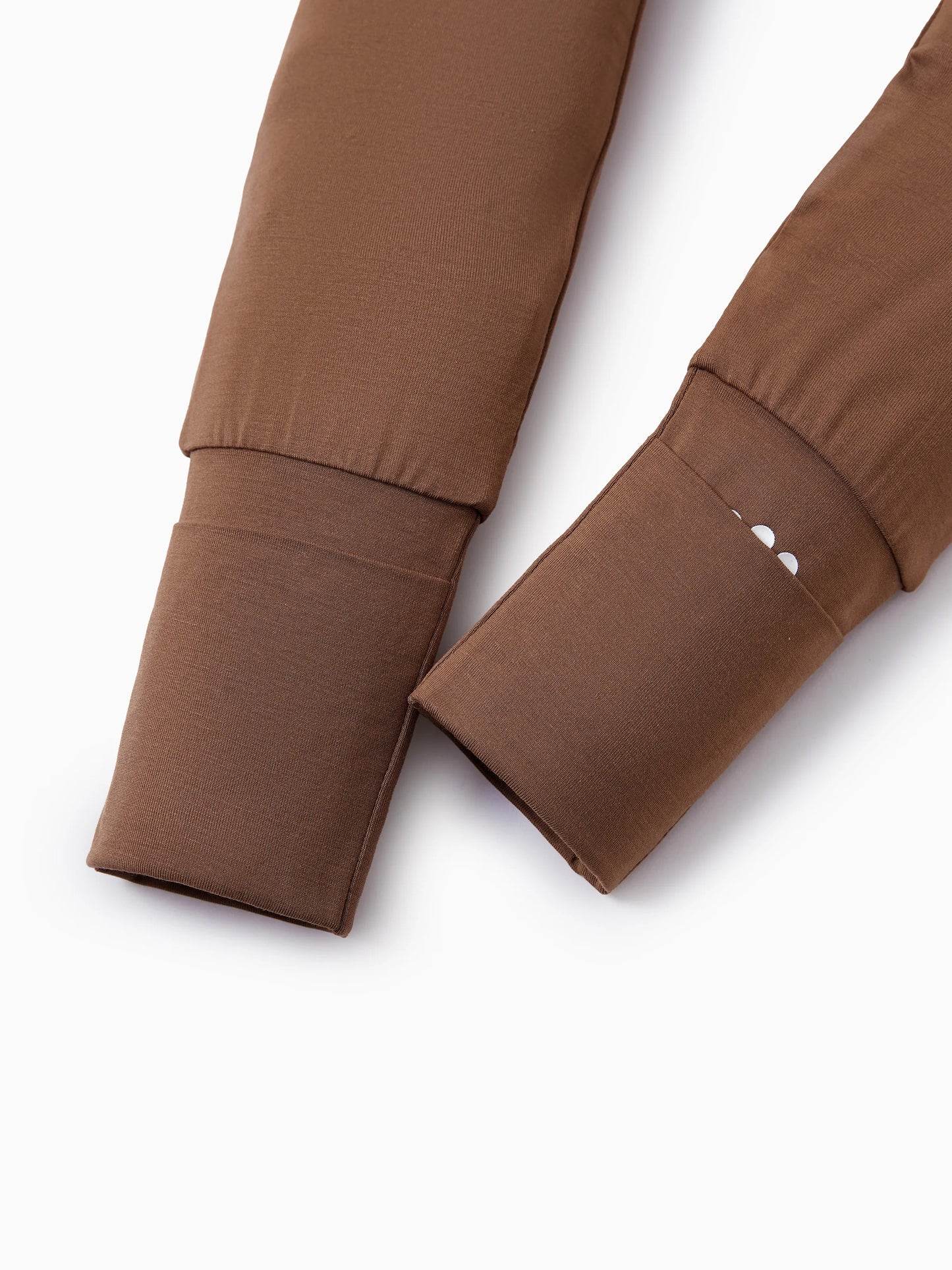 Bamboo Baby Boy/Girl 2-Pack Natural Animal or Plant Long Sleeve Romper 2-Way Zip Anti Slip Footie Brown