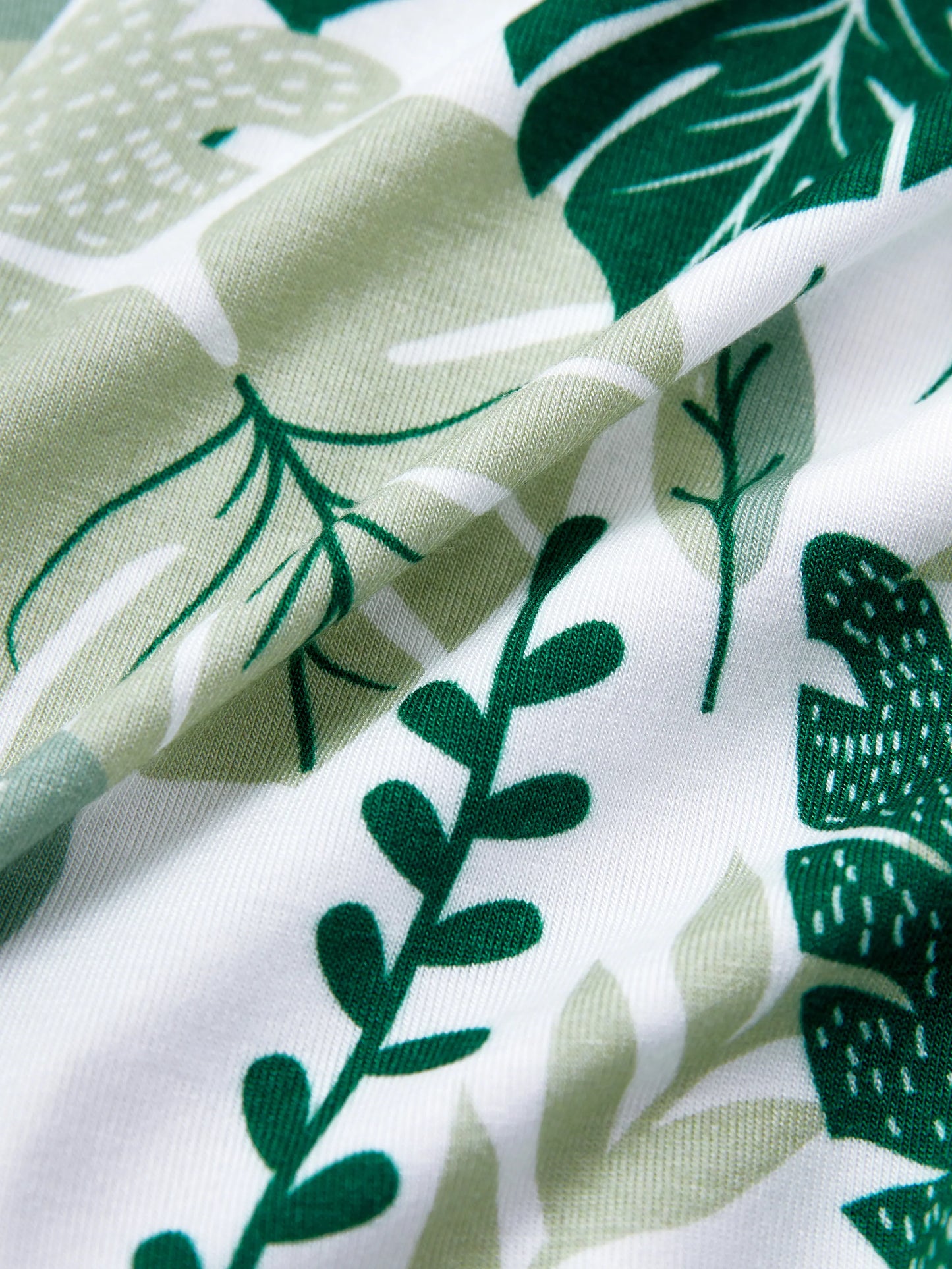Bamboo Baby Boy/Girl 2-Pack Natural Animal or Plant Long Sleeve Romper 2-Way Zip Anti Slip Footie Green