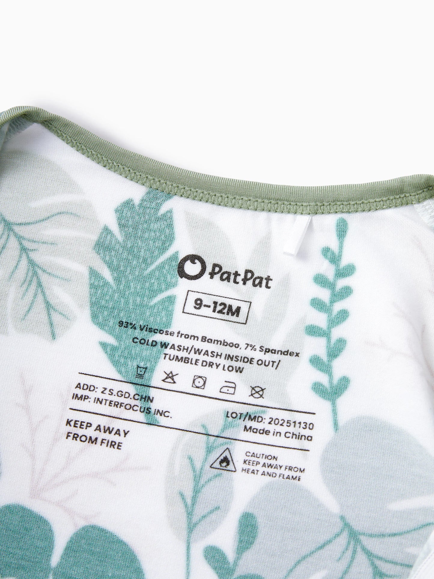 Bamboo Baby Boy/Girl 2-Pack Natural Animal or Plant Long Sleeve Romper 2-Way Zip Anti Slip Footie Green