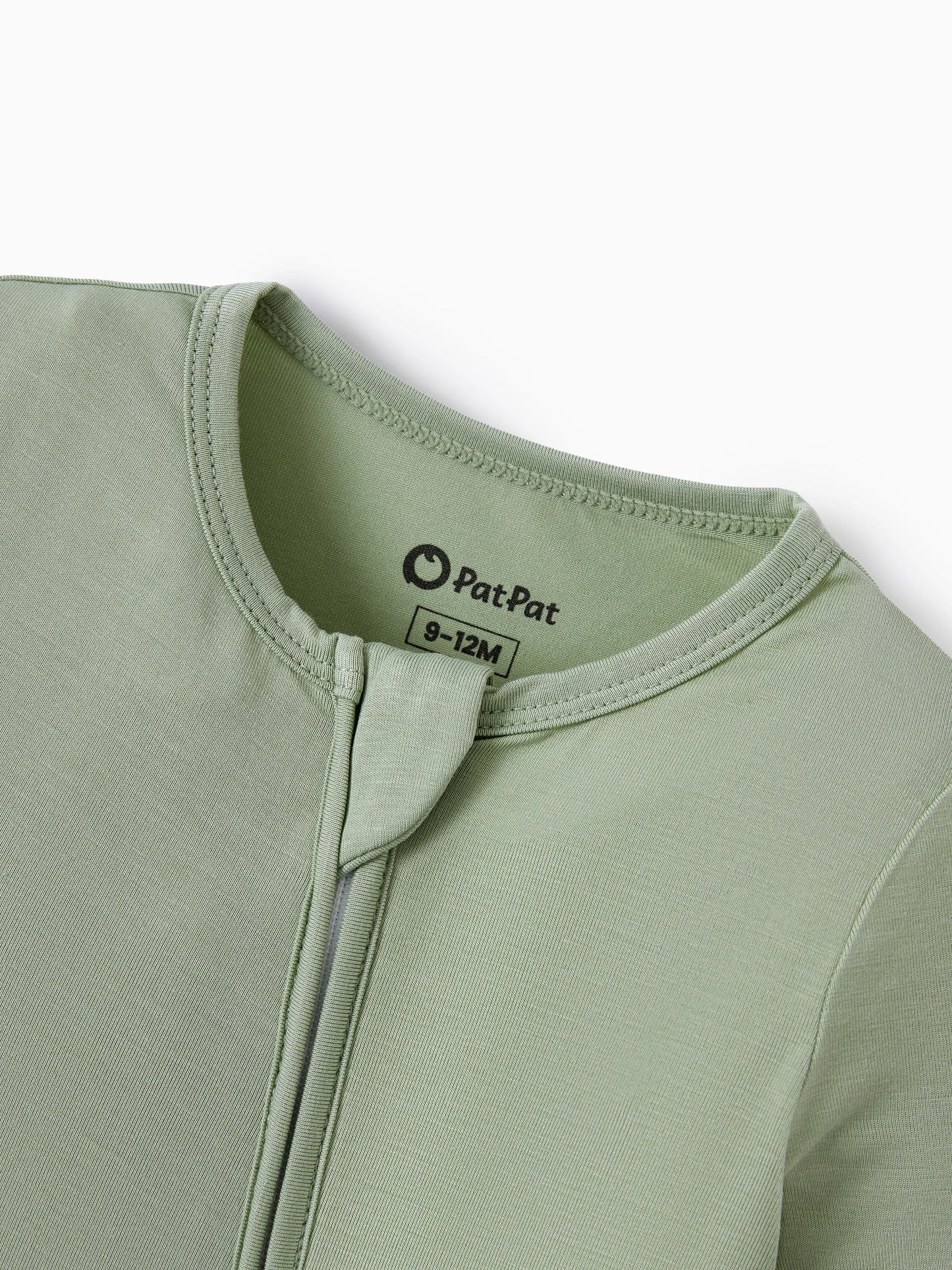Bamboo Baby Boy/Girl 2-Pack Natural Animal or Plant Long Sleeve Romper 2-Way Zip Anti Slip Footie Green
