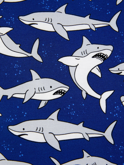 Bamboo Baby Boy/Girl Cartoon Printed 2-Way Zip Onesies Anti Slip Long-sleeve Footie Deep Blue