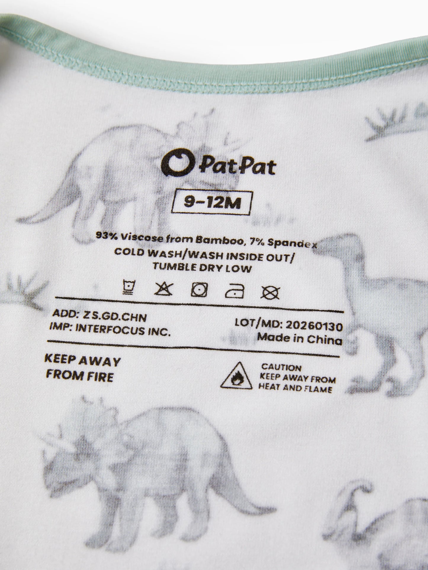 Bamboo Baby Boy/Girl 2-Pack Cute Animal Long Sleeve Romper 2-Way Zip Anti Slip Footie Pale Green