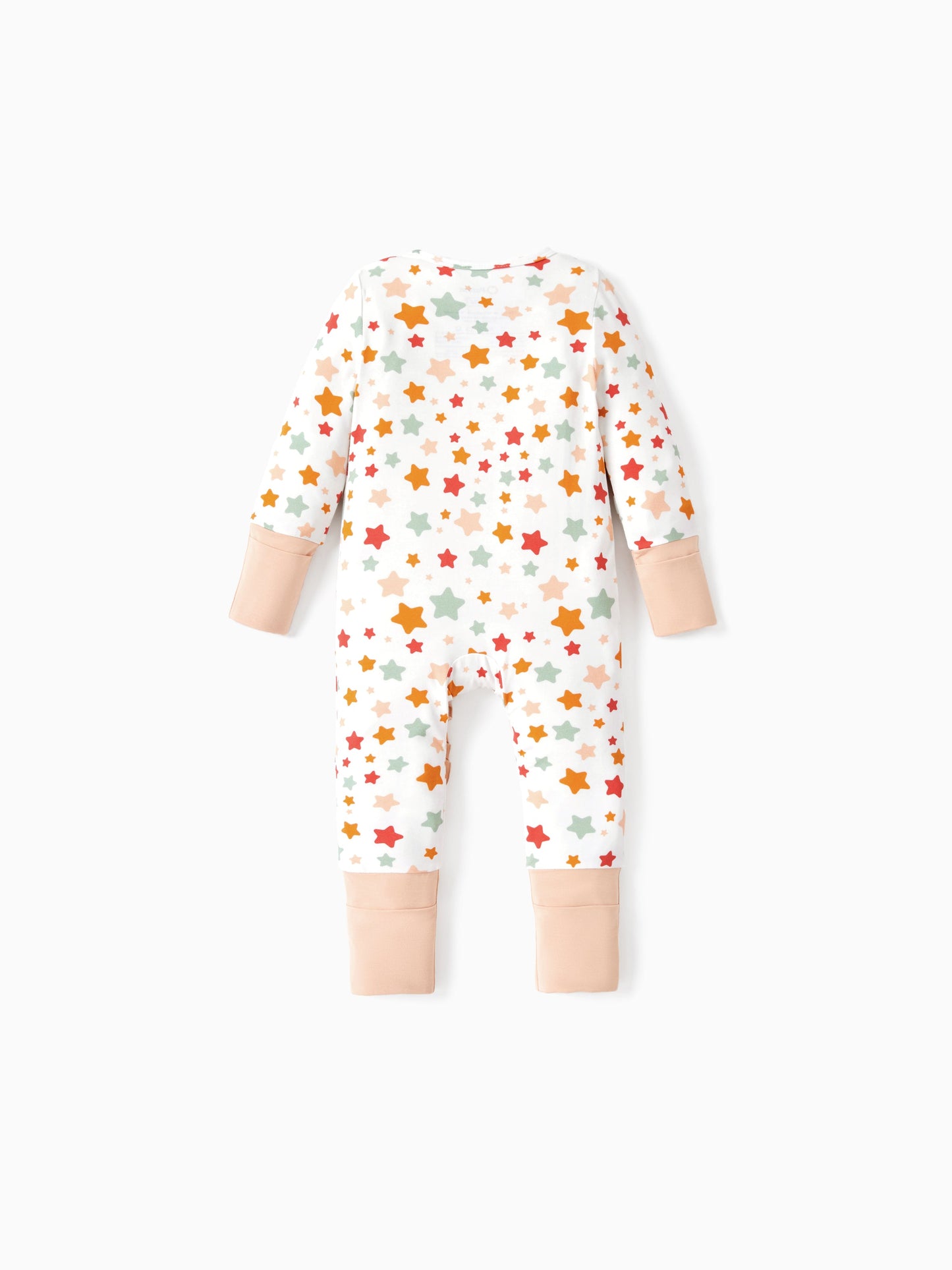 Bamboo Baby Boy/Girl Animal Printed 2-Way Zipper Anti Slip Long-sleeve Footie with/without Hairband Apricot