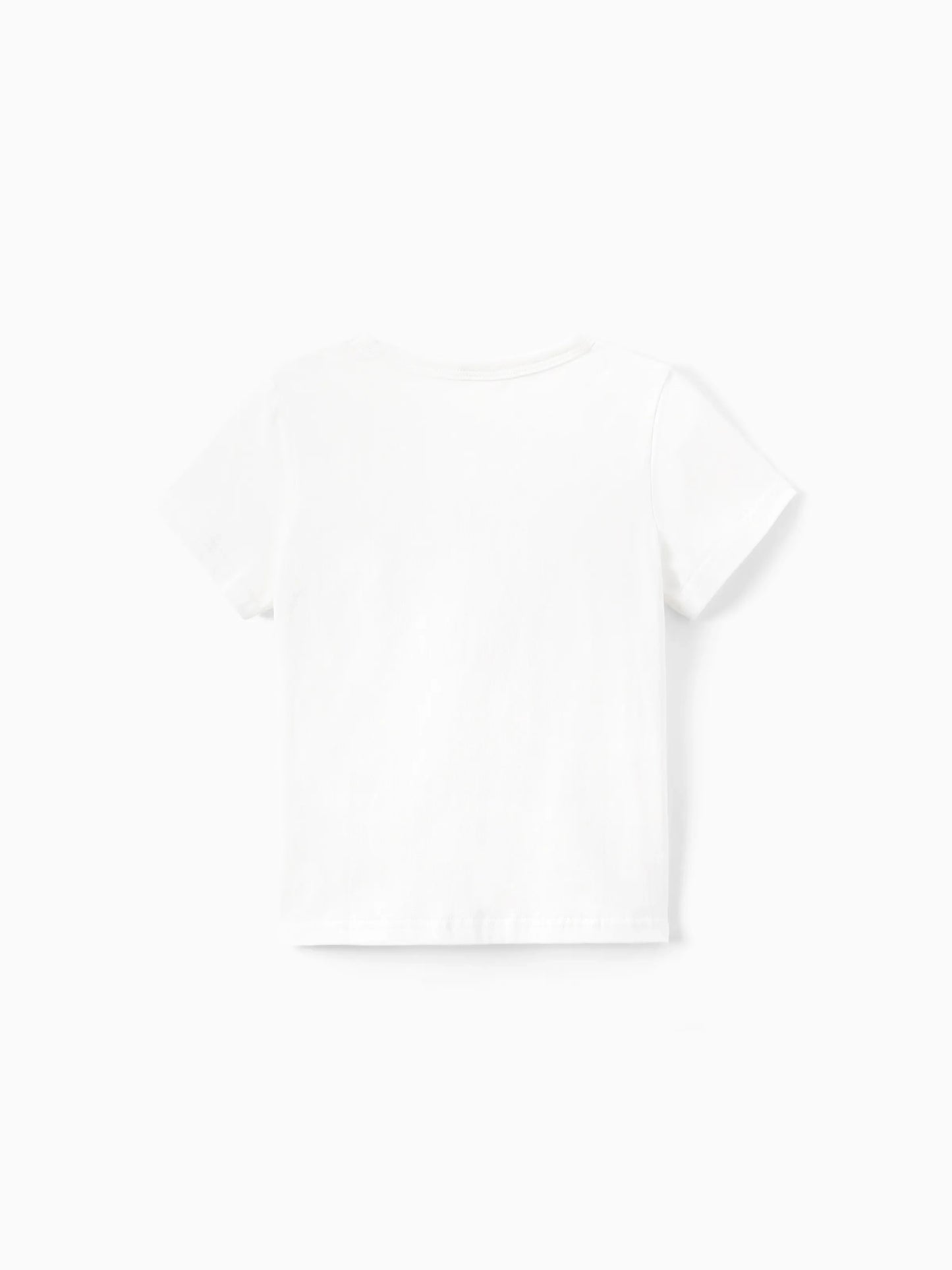 Independence Day Family Matching Patriotic Ice Cream Print Summer Cotton T-shirt & V-Neck Dresses White