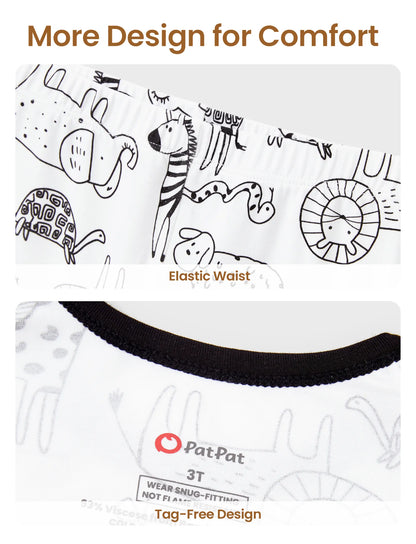 Christmas / Halloween Pajama 2-piece Bamboo Pajamas Set With Childlike Print for Baby / Toddler( Snug-Fitting) Black
