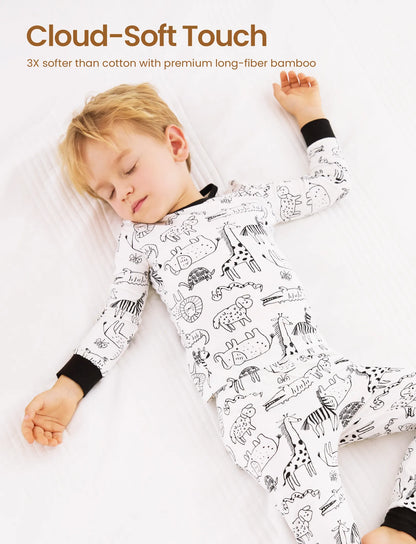 Christmas / Halloween Pajama 2-piece Bamboo Pajamas Set With Childlike Print for Baby / Toddler( Snug-Fitting) Black