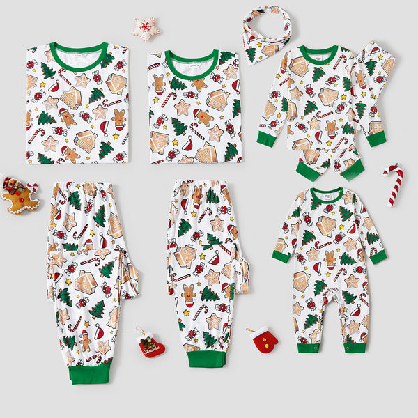 Christmas Family Matching Cute Cartoon Print Pajamas Sets (Flame Resistant)