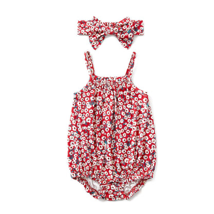 All Over Red Floral Print Spaghetti Strap Drawstring Ruched Bodycon Dress for Mom and Me - 20392744