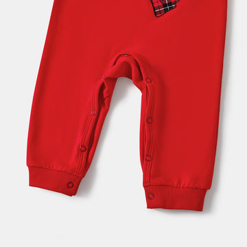 Christmas Family Matching Reindeer Print Red Tops - 20711066