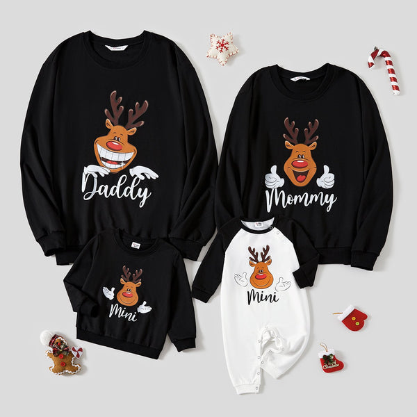 Christmas Family Matching Tops Casual Medium Thickness Opaque Long Sleeve Shirt - 20710766