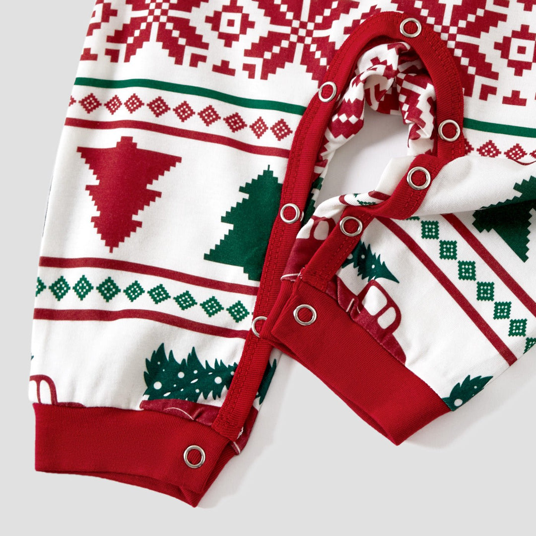 Christmas Tree and Trunk Print Family Matching Pajamas Sets (Flame Resistant)a - 20718386