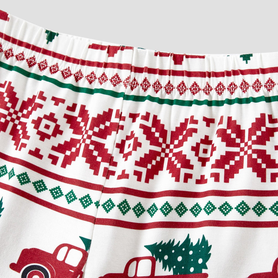 Christmas Tree and Trunk Print Family Matching Pajamas Sets (Flame Resistant)a - 20718386