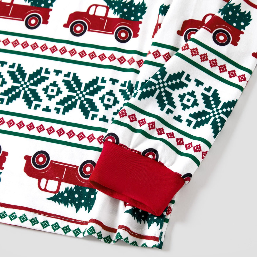 Christmas Tree and Trunk Print Family Matching Pajamas Sets (Flame Resistant)a - 20718386