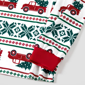 Christmas Tree and Trunk Print Family Matching Pajamas Sets (Flame Resistant)a - 20718386