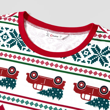 Christmas Tree and Trunk Print Family Matching Pajamas Sets (Flame Resistant)a - 20718386