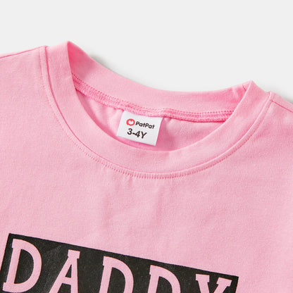 Daddy and Me Letter Print Short-sleeve Cotton Tee - 20651051