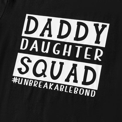 Daddy and Me Letter Print Short-sleeve Cotton Tee - 20651051