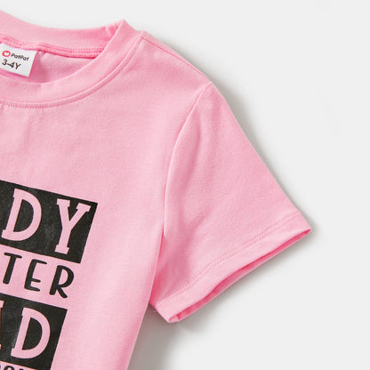 Daddy and Me Letter Print Short-sleeve Cotton Tee - 20651051