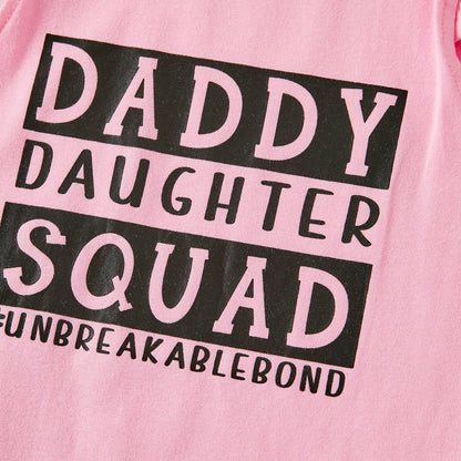 Daddy and Me Letter Print Short-sleeve Cotton Tee - 20651051