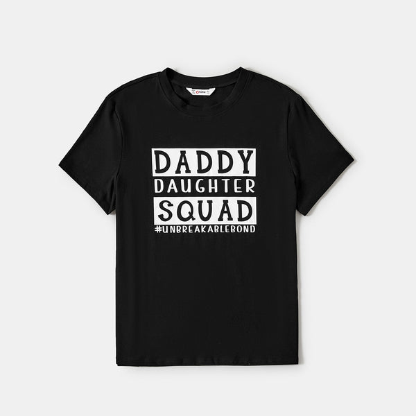 Daddy and Me Letter Print Short-sleeve Cotton Tee - 20651051