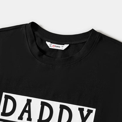 Daddy and Me Letter Print Short-sleeve Cotton Tee - 20651051