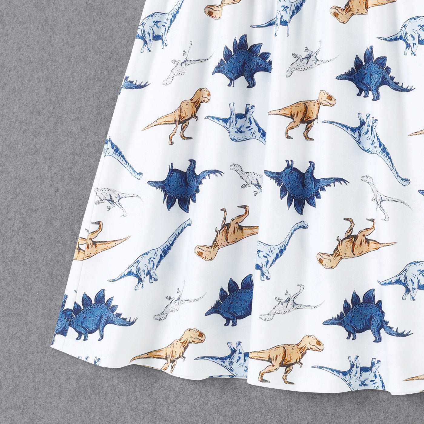 Family Matching All Over Dinosaur Print Spaghetti Strap Midi Dresses and Short-sleeve T-shirts Sets - 20368409
