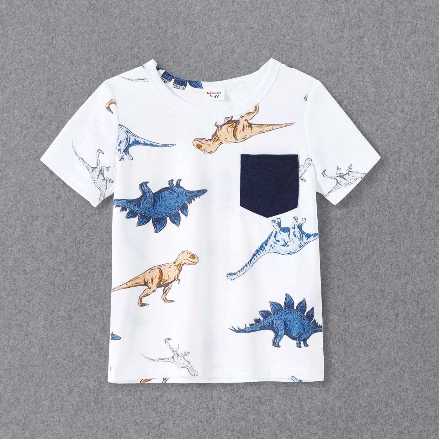 Family Matching All Over Dinosaur Print Spaghetti Strap Midi Dresses and Short-sleeve T-shirts Sets - 20368409