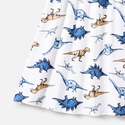Family Matching Allover Dinosaur Print Naia? Cami Dresses and Short-sleeve T-shirts Sets - 20559173