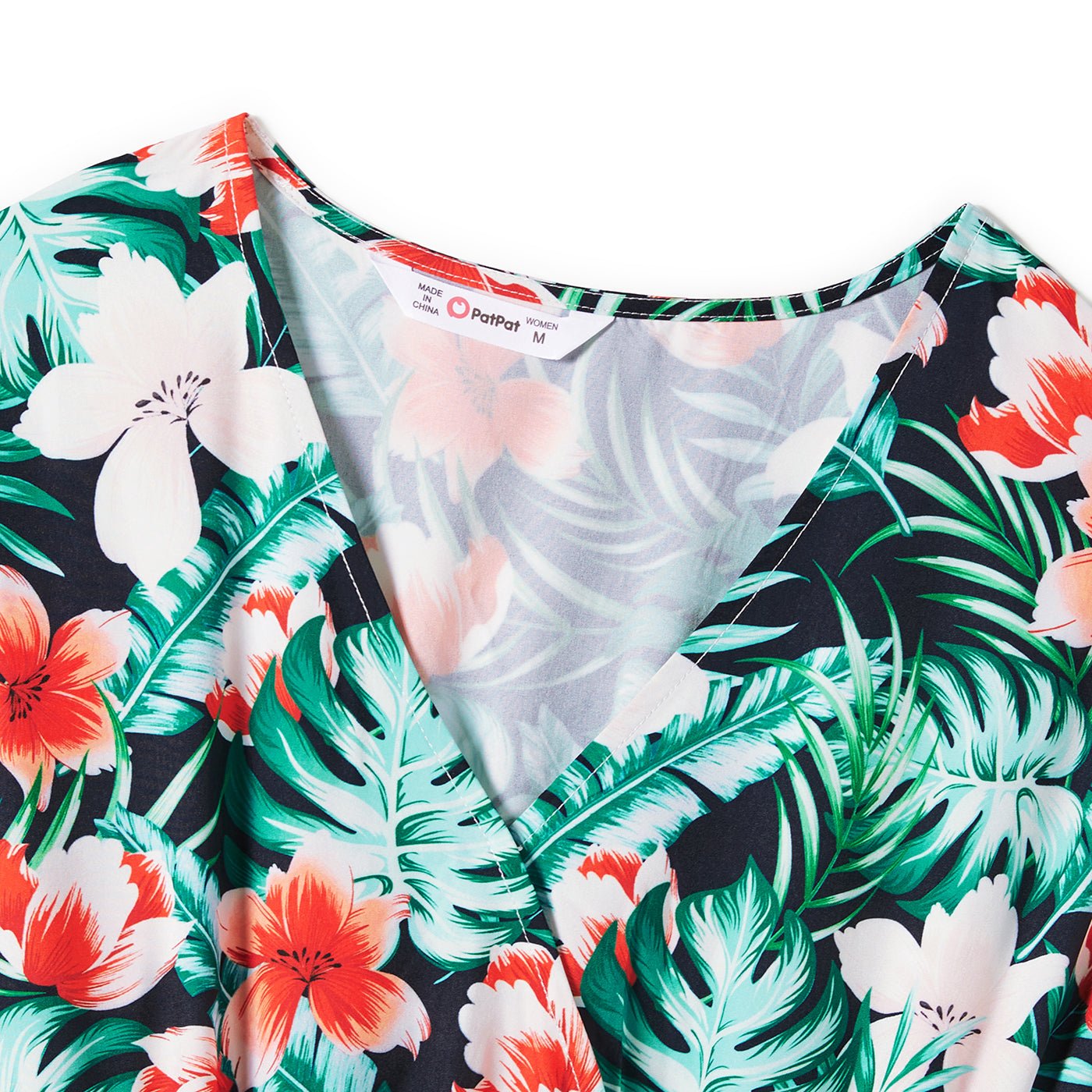 Family Matching Allover Floral Print Belted Dress and Short-sleeve Tee Sets - 20662594