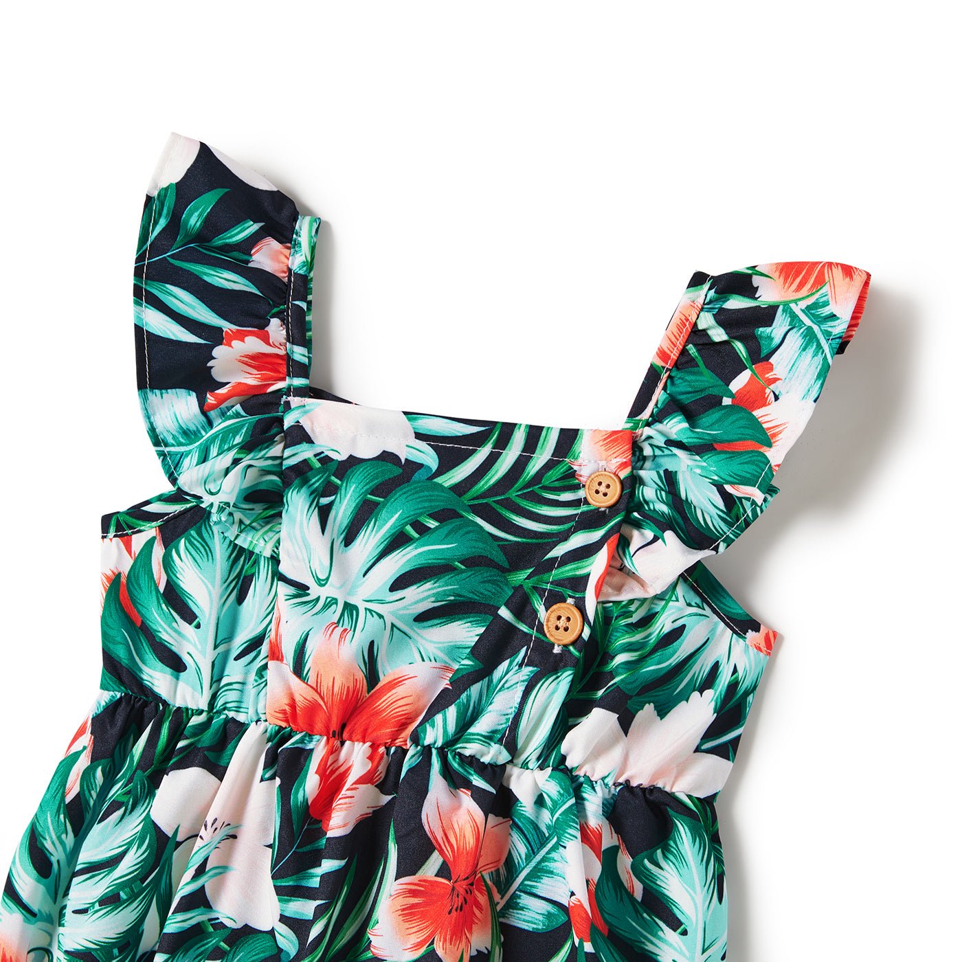 Family Matching Allover Floral Print Belted Dress and Short-sleeve Tee Sets - 20662594