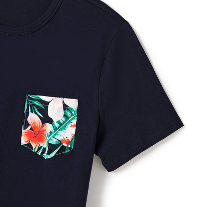 Family Matching Allover Floral Print Belted Dress and Short-sleeve Tee Sets - 20662594