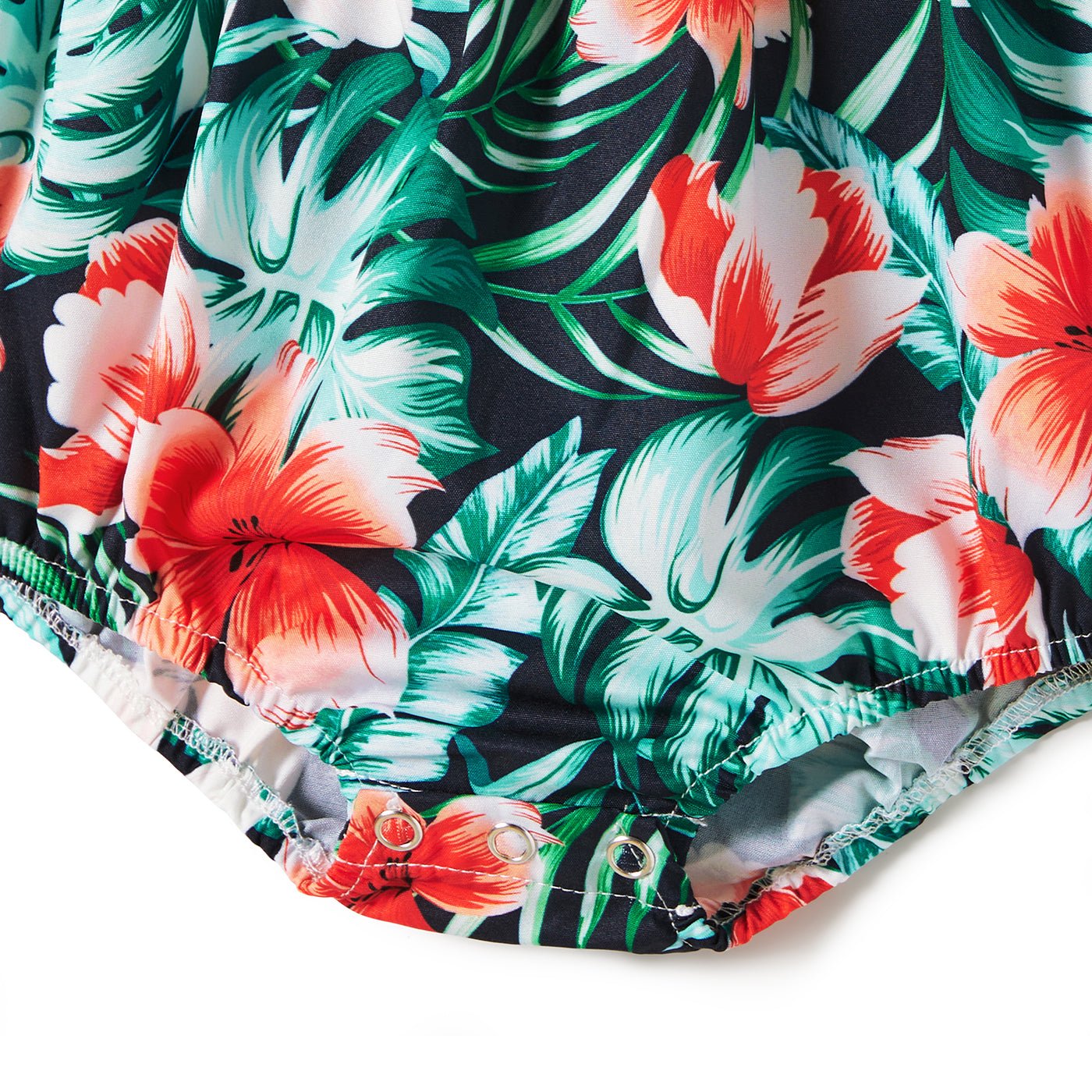 Family Matching Allover Floral Print Belted Dress and Short-sleeve Tee Sets - 20662594