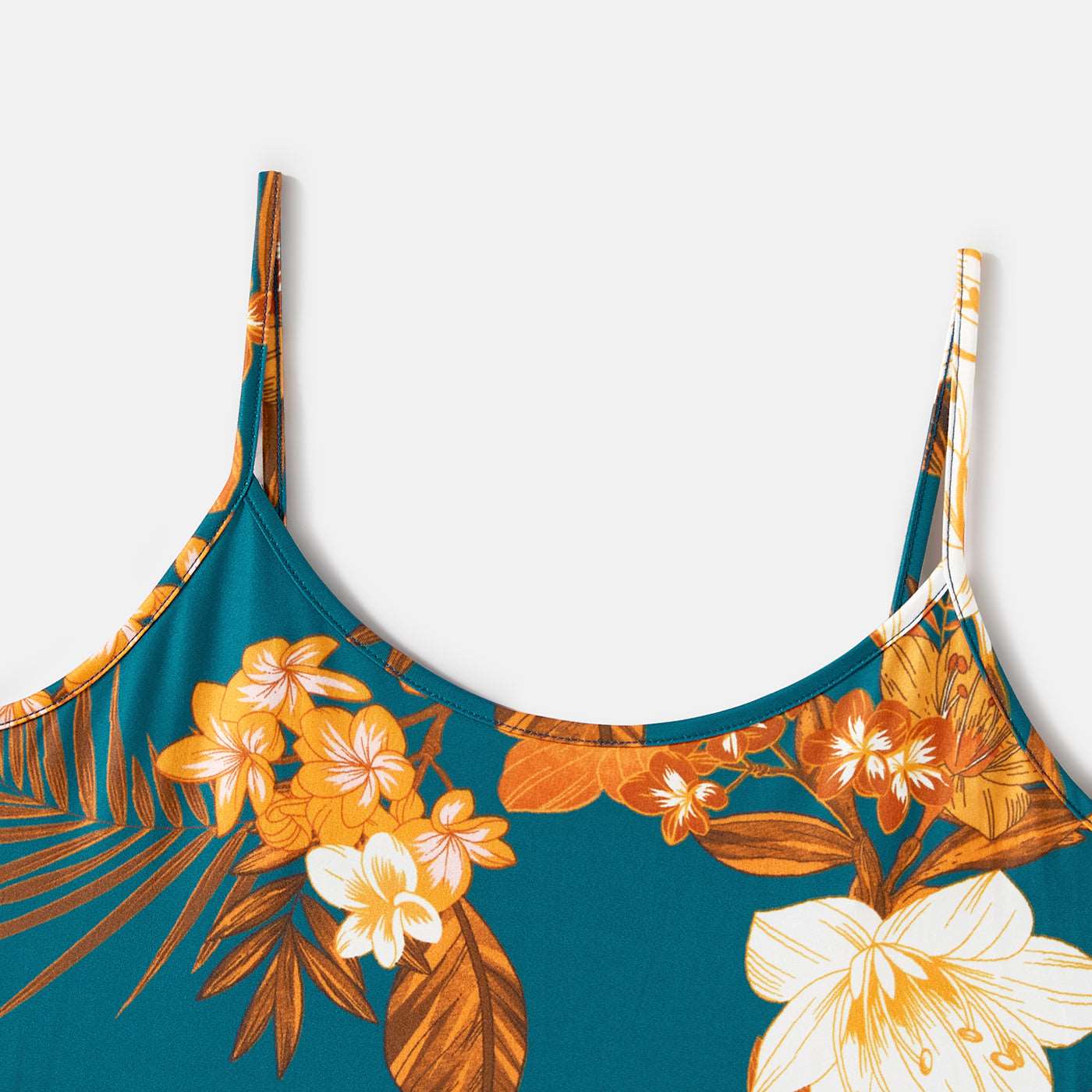 Family Matching Allover Floral Print Drawstring Ruched Bodycon Cami Dresses and Short-sleeve Spliced T-shirts Sets - 20610083