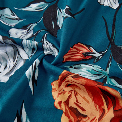 Family Matching Allover Floral Print Drawstring Ruched Bodycon Cami Dresses and Short-sleeve Spliced T-shirts Sets - 20610083