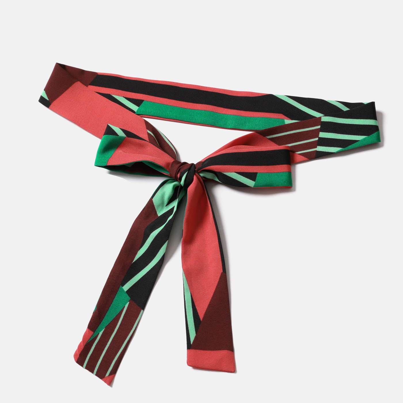 Family Matching Allover Geo Print Halter Belted Dresses and Short-sleeve Colorblock T-shirts Sets - 20554428