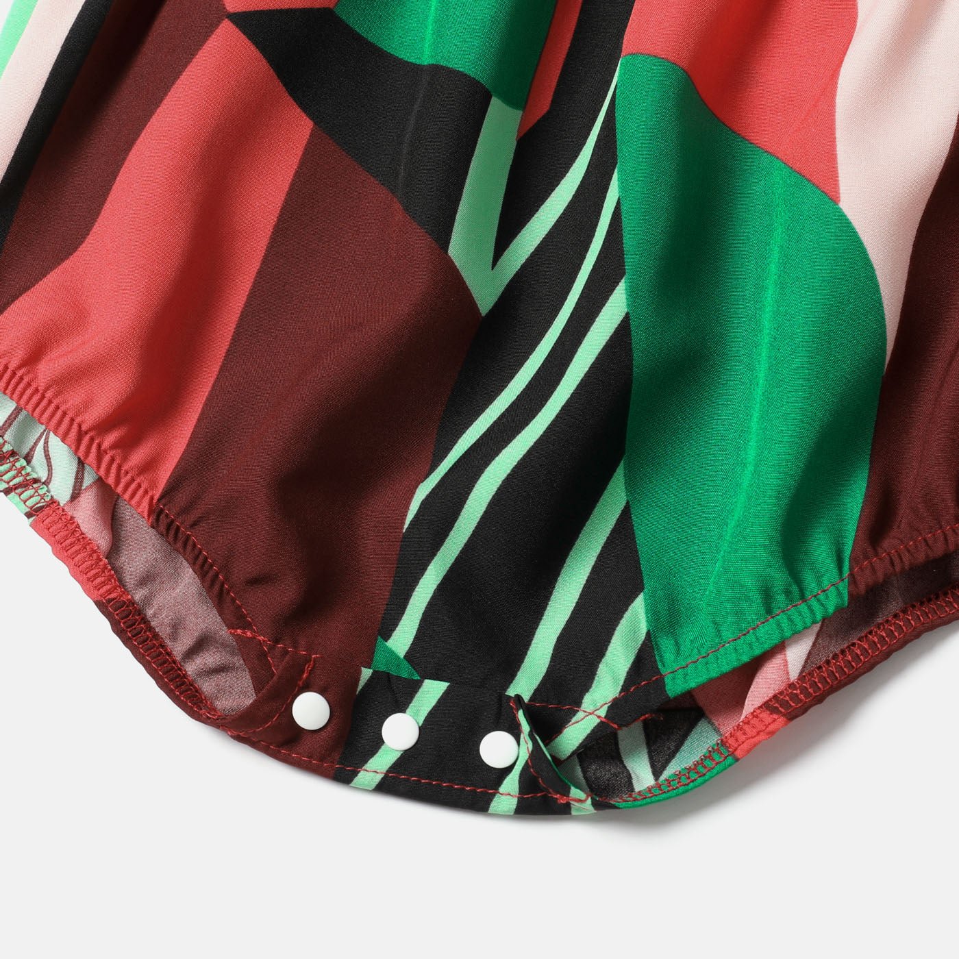 Family Matching Allover Geo Print Halter Belted Dresses and Short-sleeve Colorblock T-shirts Sets - 20554428