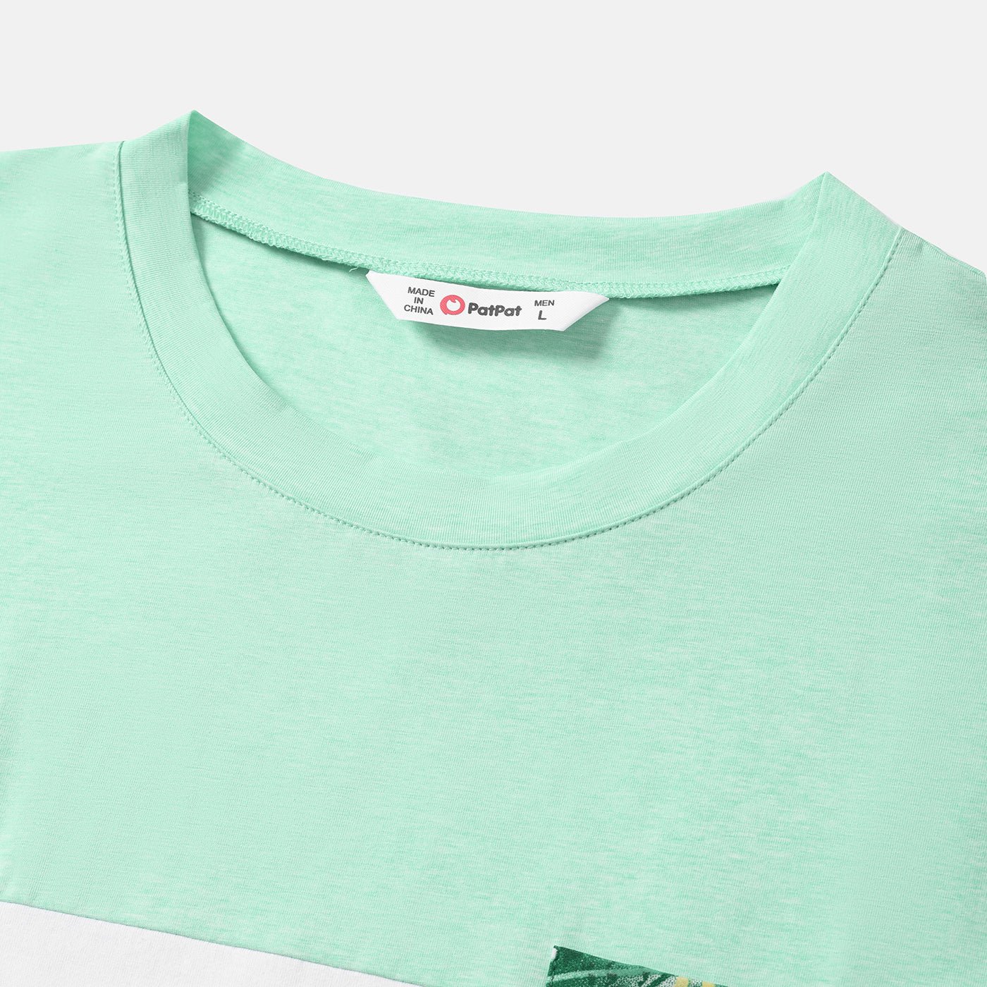 Family Matching Allover Green Plant Print Belted Cami Dresses and Short-sleeve Colorblock T-shirts Sets - 20581628