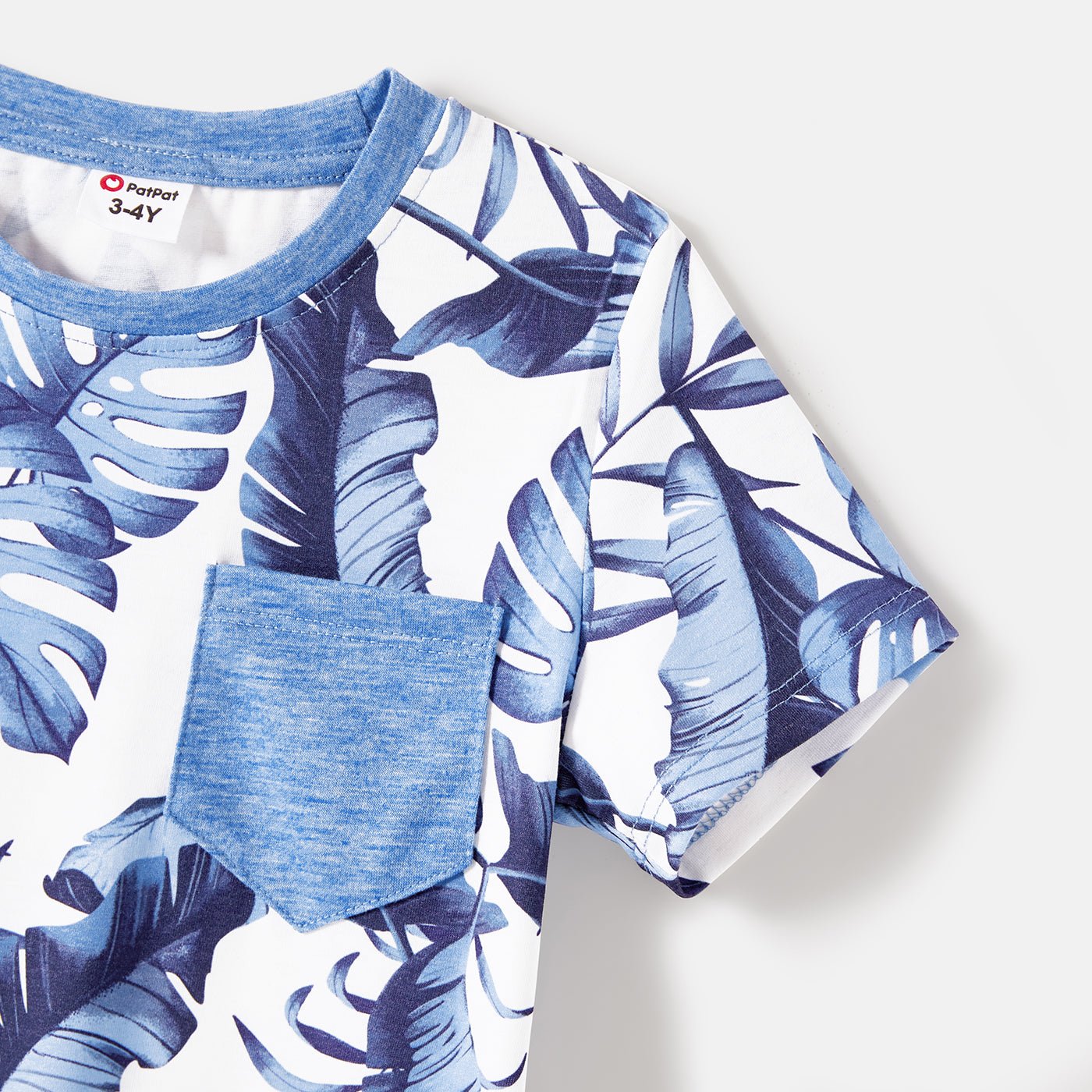 Family Matching Allover Leaf Print Naia? Cami Dresses and Short-sleeve Colorblock T-shirts Sets - 20568480