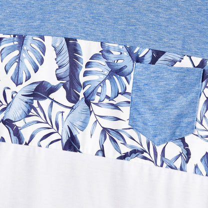 Family Matching Allover Leaf Print Naia? Cami Dresses and Short-sleeve Colorblock T-shirts Sets - 20568480