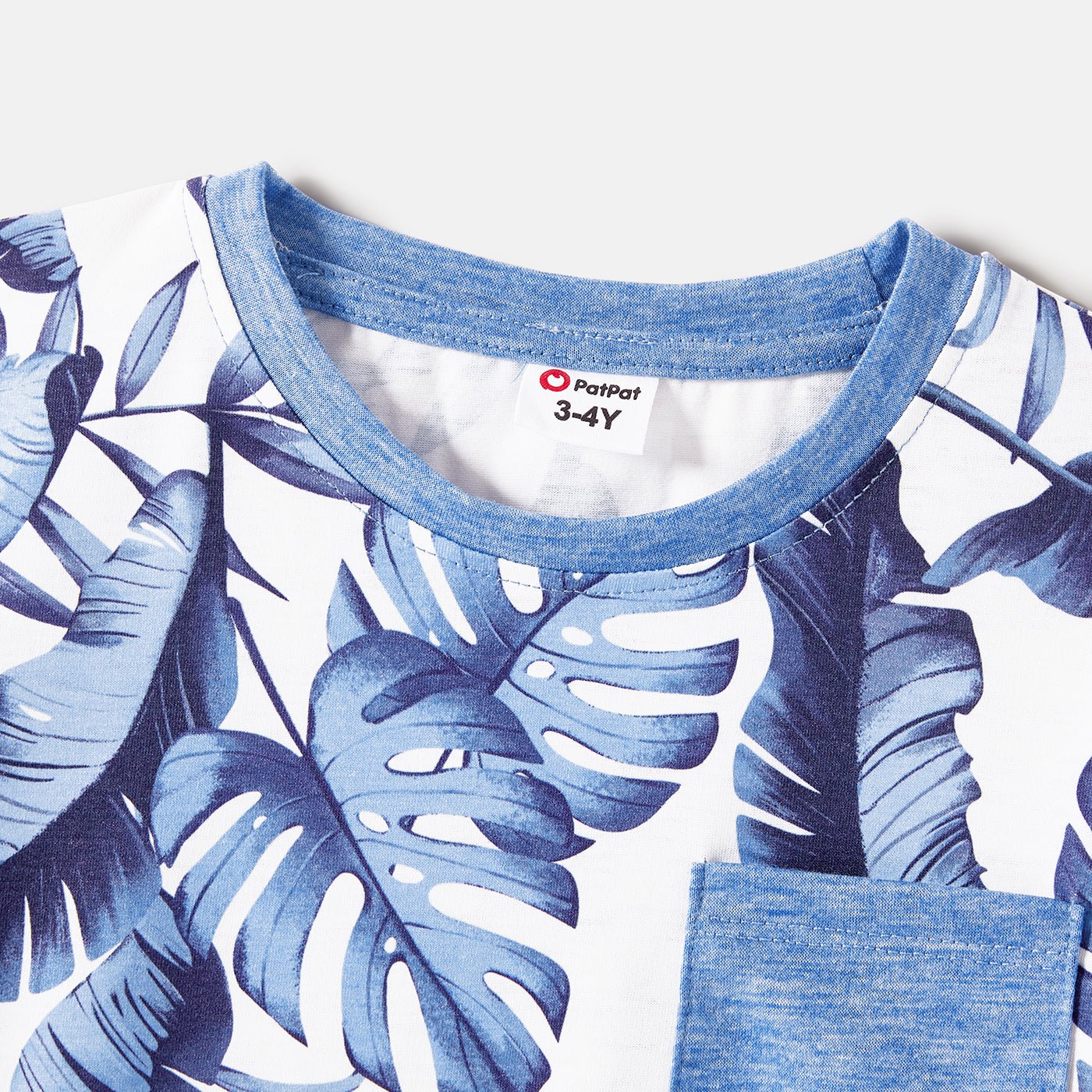 Family Matching Allover Leaf Print Naia? Cami Dresses and Short-sleeve Colorblock T-shirts Sets - 20568480