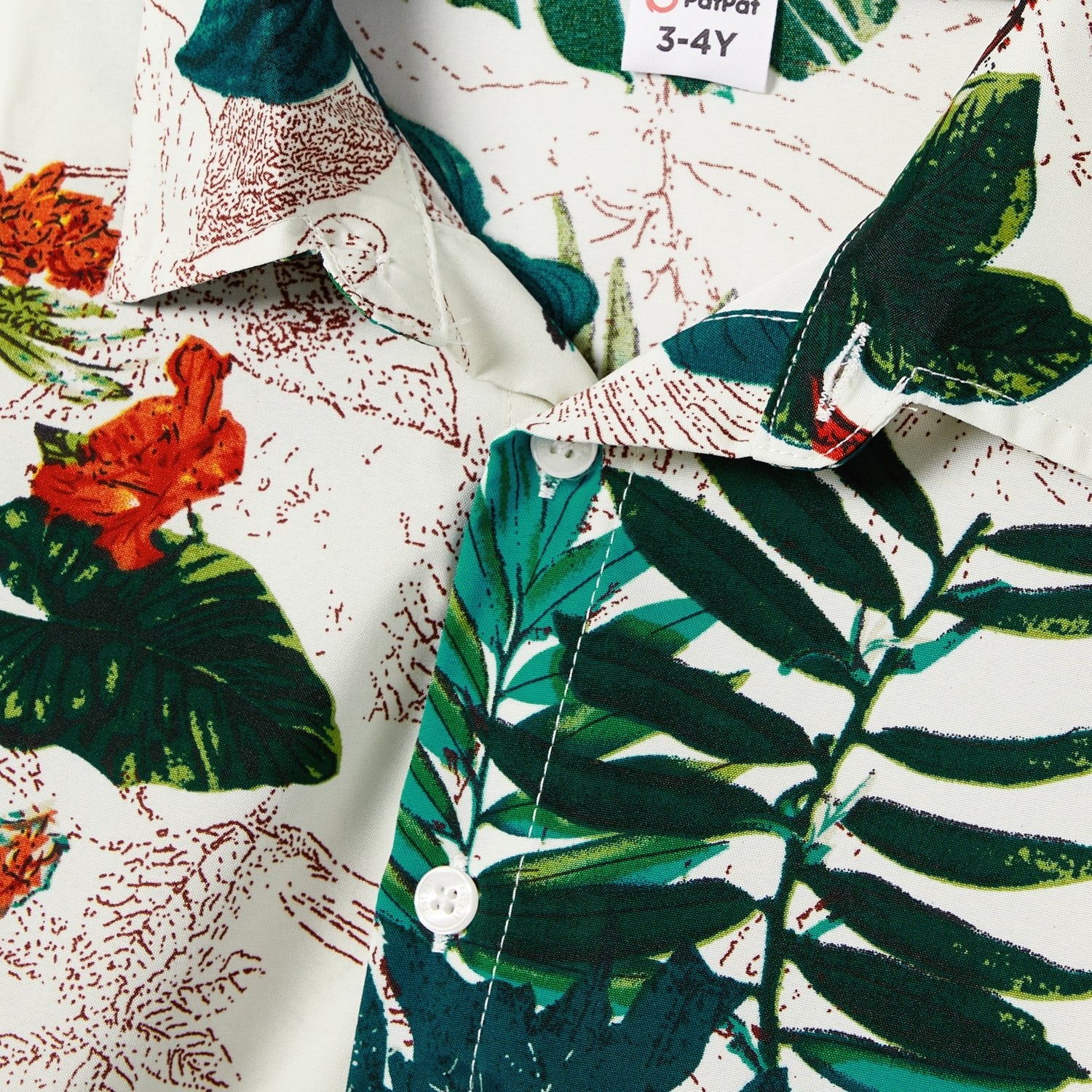 Family Matching Allover Plant Floral Print Dresses and Short-sleeve Shirts Sets - 20642447
