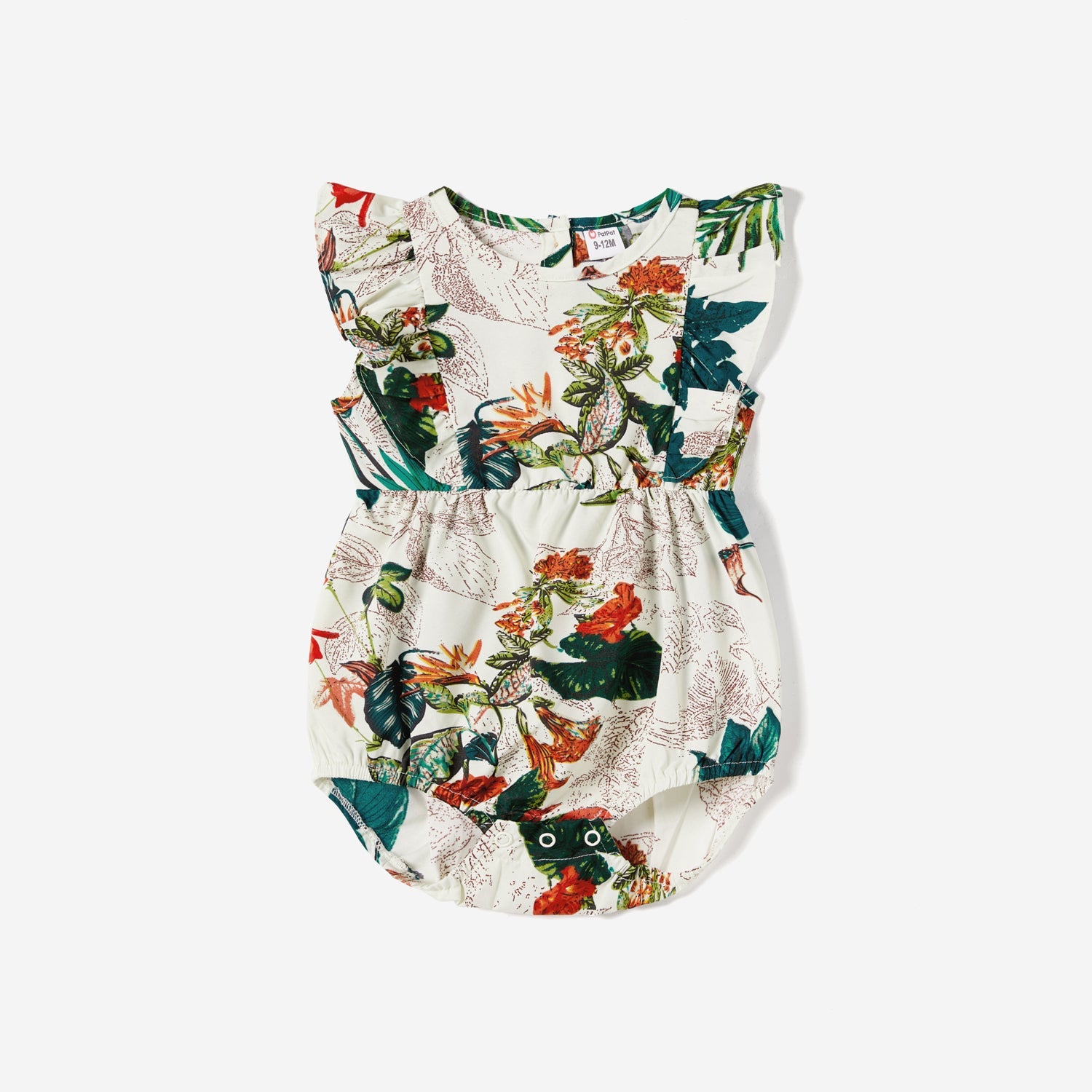 Family Matching Allover Plant Floral Print Dresses and Short-sleeve Shirts Sets - 20642447