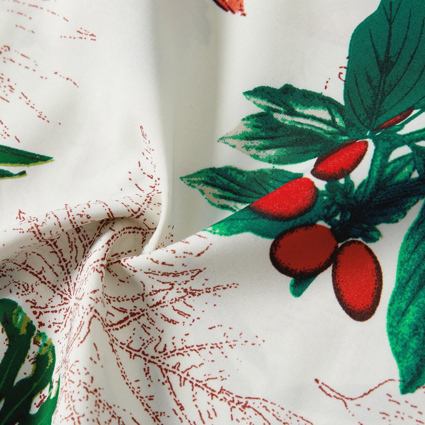 Family Matching Allover Plant Floral Print Dresses and Short-sleeve Shirts Sets - 20642447