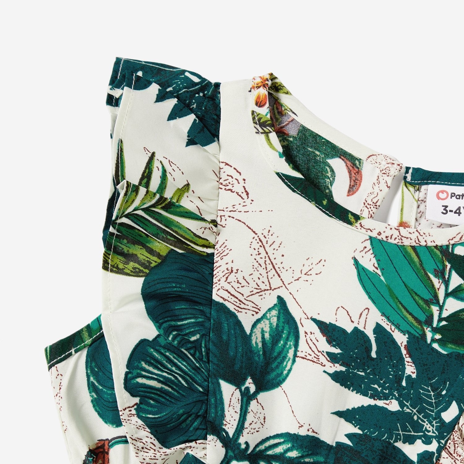 Family Matching Allover Plant Floral Print Dresses and Short-sleeve Shirts Sets - 20642447