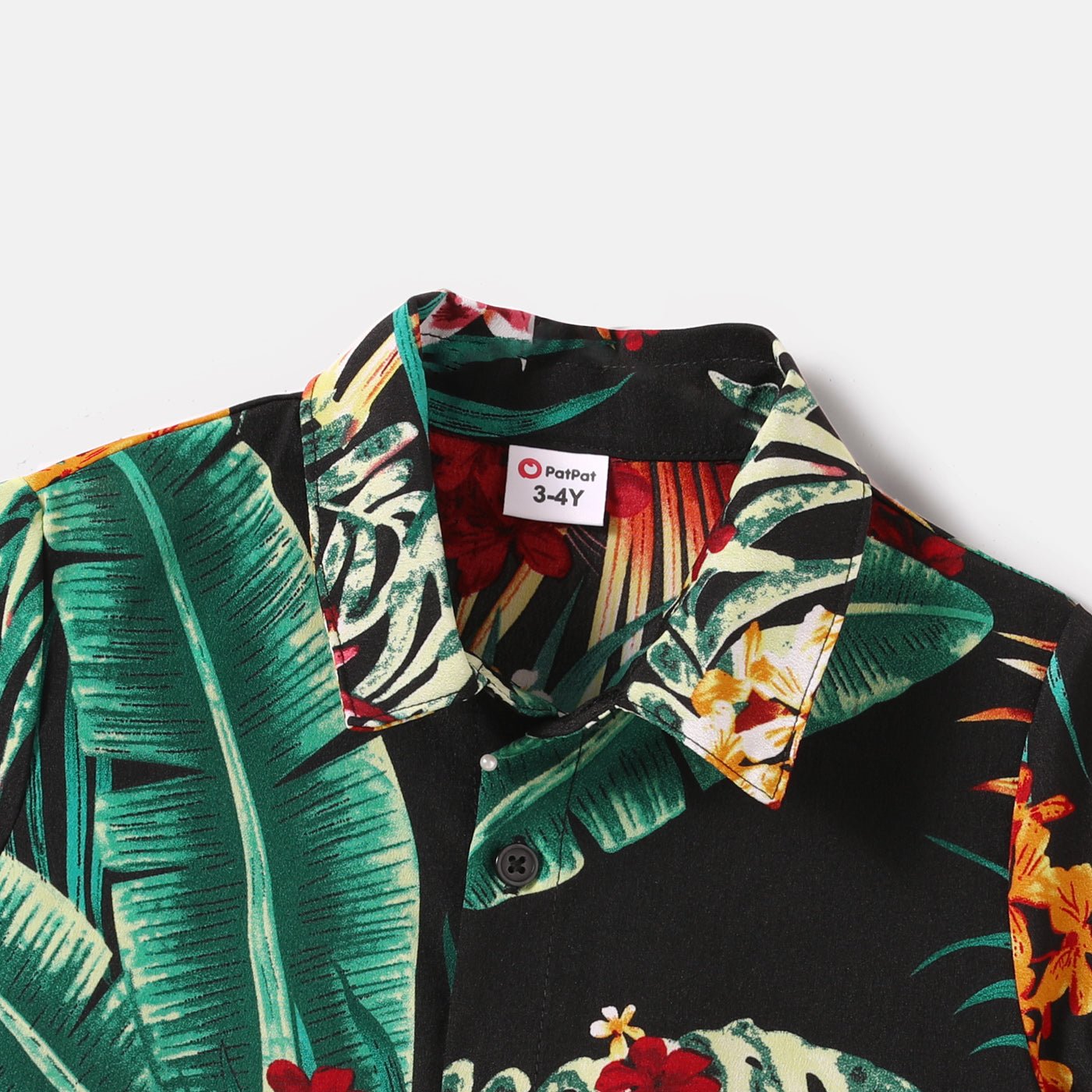 Family Matching Allover Plant Floral Print Halterneck Dresses and Short-sleeve Shirts Sets - 20648036