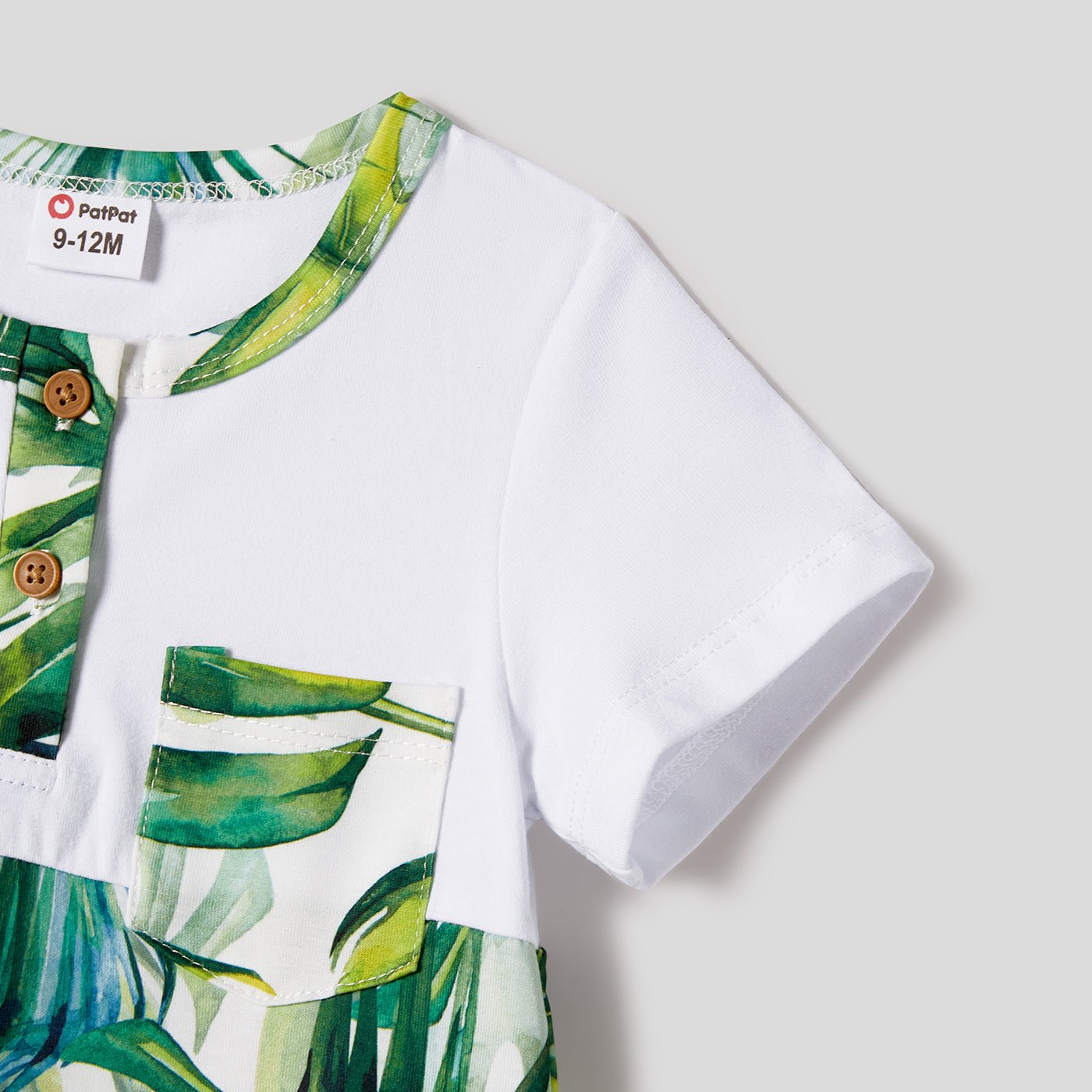 Family Matching Allover Plant Print Belted Tank Dresses and Short-sleeve T-shirts Sets - 20656107