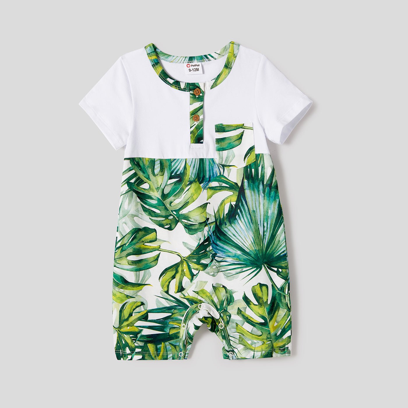 Family Matching Allover Plant Print Belted Tank Dresses and Short-sleeve T-shirts Sets - 20656107